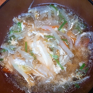 もやしと大根の中華スープ